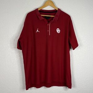 Jordan Ou Oklahoma University Sooners Red polo shirt Collegiate Sport Events